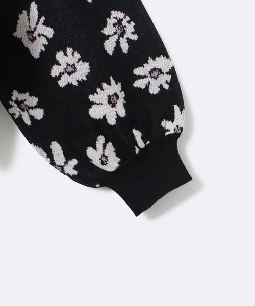 one way（ワンウェイ）の「【oneway】花柄ニットジャガードカーデ（カーディガン/ボレロ・レディース・ホワイト/ブラック/ベージュ・FREE）」の9枚目の写真