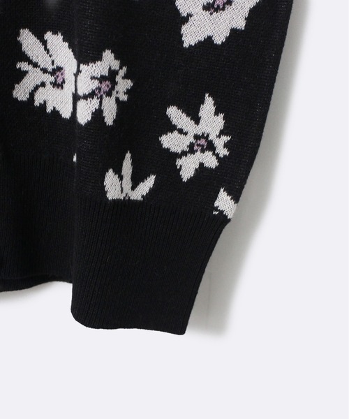 one way（ワンウェイ）の「【oneway】花柄ニットジャガードカーデ（カーディガン/ボレロ・レディース・ホワイト/ブラック/ベージュ・FREE）」の4枚目の写真