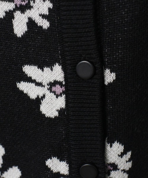 one way（ワンウェイ）の「【oneway】花柄ニットジャガードカーデ（カーディガン/ボレロ・レディース・ホワイト/ブラック/ベージュ・FREE）」の7枚目の写真