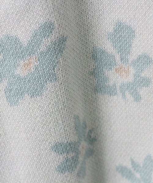 one way（ワンウェイ）の「【oneway】花柄ニットジャガードカーデ（カーディガン/ボレロ・レディース・ホワイト/ブラック/ベージュ・FREE）」の5枚目の写真