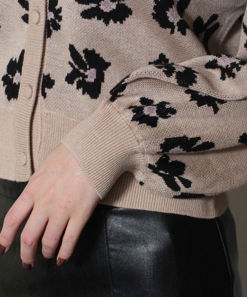 one way（ワンウェイ）の「【oneway】花柄ニットジャガードカーデ（カーディガン/ボレロ・レディース・ホワイト/ブラック/ベージュ・FREE）」の18枚目の写真