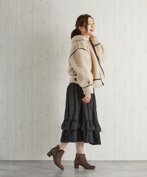 JELLY BEANS（ジェリービーンズ）の「2wayリボンショートブーツ<ふわ