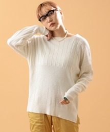 AVIREX | STONE WASH RIB×HONEYCOMB　KNIT/ ストーンウォッシュ リブ×ハニカム ニット(ニット/セーター)