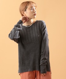 AVIREX | STONE WASH RIB×HONEYCOMB　KNIT/ ストーンウォッシュ リブ×ハニカム ニット(ニット/セーター)