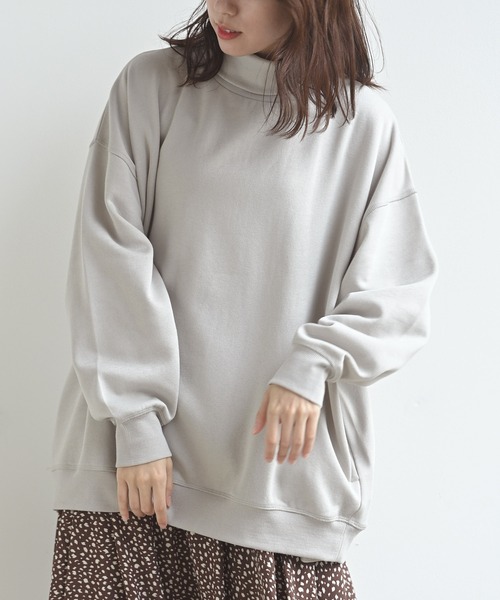 rps(アールピーエス)の「裏起毛ポケット付ワイドプルオーバー(スウェット・レディース・チャコールグレー/グリーン/ライトベージュ/マスタード・M)」の3枚目の写真