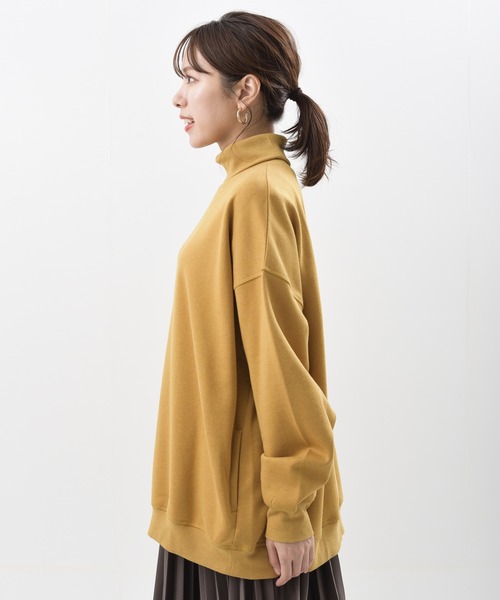 rps(アールピーエス)の「裏起毛ポケット付ワイドプルオーバー(スウェット・レディース・チャコールグレー/グリーン/ライトベージュ/マスタード・M)」の9枚目の写真