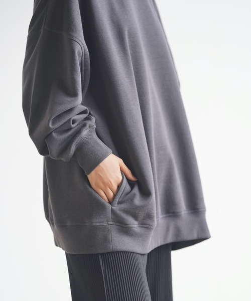 rps(アールピーエス)の「裏起毛ポケット付ワイドプルオーバー(スウェット・レディース・チャコールグレー/グリーン/ライトベージュ/マスタード・M)」の10枚目の写真