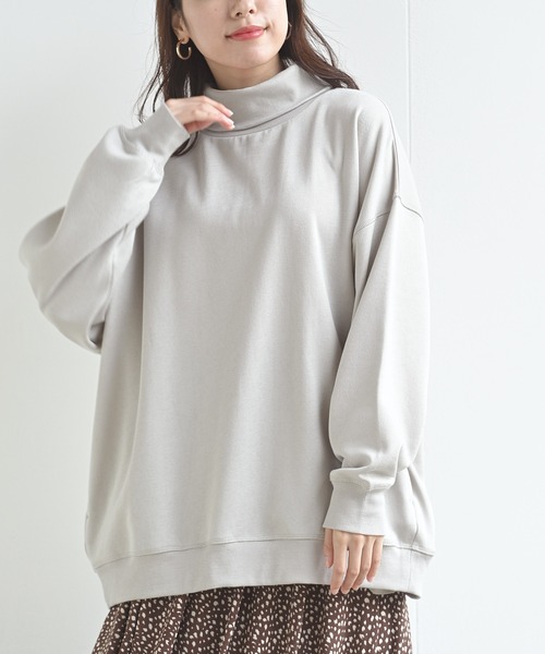 rps(アールピーエス)の「裏起毛ポケット付ワイドプルオーバー(スウェット・レディース・チャコールグレー/グリーン/ライトベージュ/マスタード・M)」の21枚目の写真