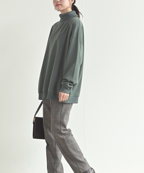 rps(アールピーエス)の「裏起毛ポケット付ワイドプルオーバー(スウェット・レディース・チャコールグレー/グリーン/ライトベージュ/マスタード・M)」の7枚目の写真