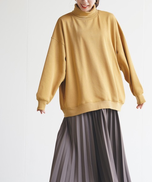 rps(アールピーエス)の「裏起毛ポケット付ワイドプルオーバー(スウェット・レディース・チャコールグレー/グリーン/ライトベージュ/マスタード・M)」の13枚目の写真
