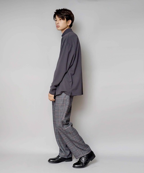 UNIIT（ユニット）の「【UNIIT/ユニット】NanoTecヘビーウェイト 2WAY タートルモックネック ルーズビッグシルエット ロンT（Tシャツ/カットソー・メンズ・チャコールグレー/ライトグレー/ネイビー/ライトグリーン/ライトベージュ・SMALL/MEDIUM/LARGE）」の8枚目の写真