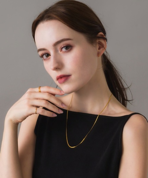 muku(ムク)の「金属アレルギー対応 1mmシンプルスネークネックレス / サージカルステンレス(ネックレス・レディース・シルバー/ゴールド・39cm/45cm/52cm)」の12枚目の写真