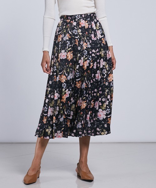 セール Double Standard オリジナル花柄プリーツスカート スカート Double スカート Standard Clothing ダブルスタンダードクロージング のファッション