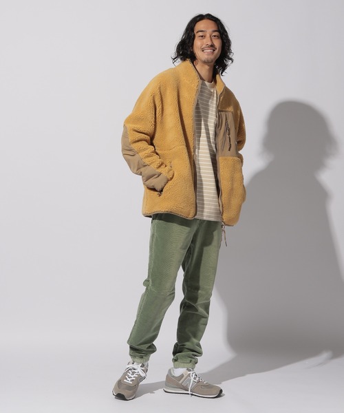 BAYFLOW（ベイフロー）の「スタンドネックボアブルゾン（ブルゾン・メンズ・ベージュ/イエロー/オフホワイト・SMALL/LARGE/MEDIUM）」の8枚目の写真