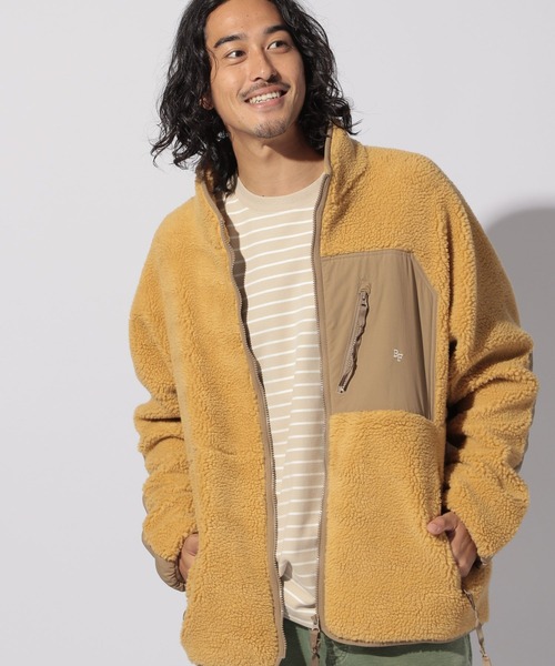 BAYFLOW（ベイフロー）の「スタンドネックボアブルゾン（ブルゾン・メンズ・ベージュ/イエロー/オフホワイト・SMALL/LARGE/MEDIUM）」の12枚目の写真