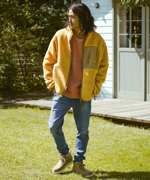 BAYFLOW（ベイフロー）の「スタンドネックボアブルゾン（ブルゾン・メンズ・ベージュ/イエロー/オフホワイト・SMALL/LARGE/MEDIUM）」の7枚目の写真