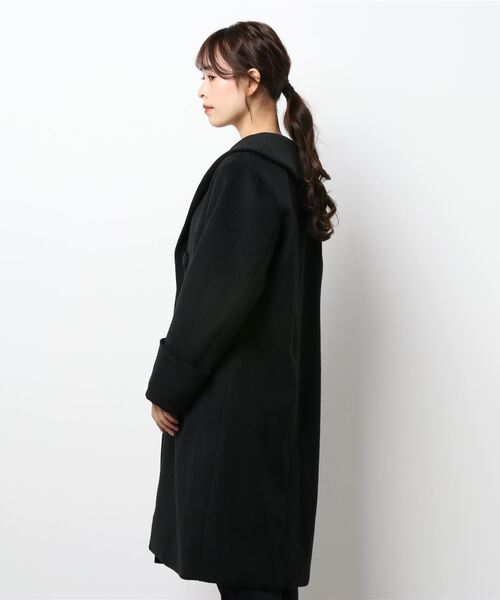 MARY QUANT（マリークワント）の「ショールカラーWフロント ロングコート（チェスターコート・レディース・ブラック/ベージュ・M）」の16枚目の写真