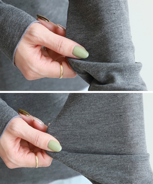 reca(レカ)の「シアータートルプルオーバー(Tシャツ/カットソー・レディース・ライトグレー/ブラック/グレイッシュベージュ/オフホワイト/チャコールグレー・M)」の9枚目の写真