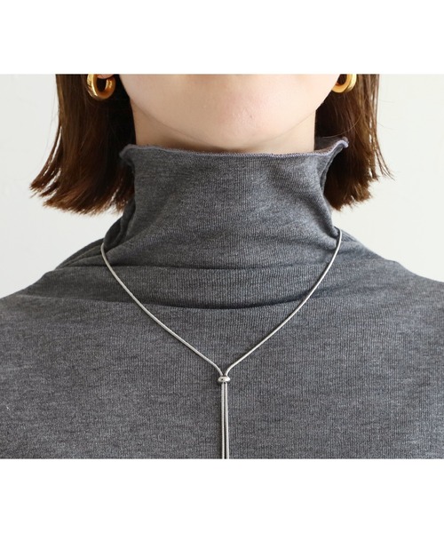 reca(レカ)の「シアータートルプルオーバー(Tシャツ/カットソー・レディース・ライトグレー/ブラック/グレイッシュベージュ/オフホワイト/チャコールグレー・M)」の6枚目の写真