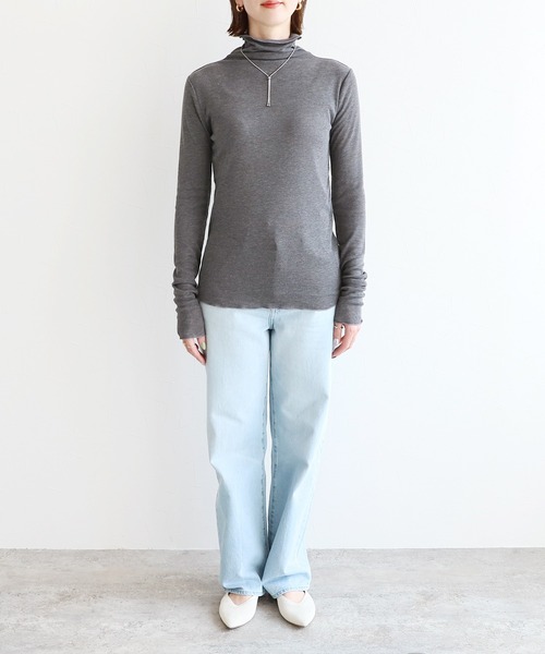 reca(レカ)の「シアータートルプルオーバー(Tシャツ/カットソー・レディース・ライトグレー/ブラック/グレイッシュベージュ/オフホワイト/チャコールグレー・M)」の22枚目の写真