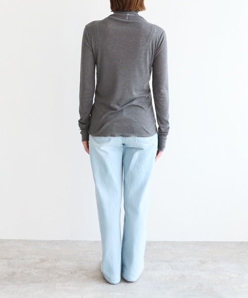 reca(レカ)の「シアータートルプルオーバー(Tシャツ/カットソー・レディース・ライトグレー/ブラック/グレイッシュベージュ/オフホワイト/チャコールグレー・M)」の20枚目の写真