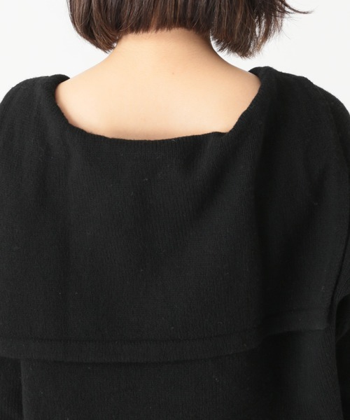 JOURNAL STANDARD relume(ジャーナルスタンダード レリューム)の「スパニッシュウールセーラーカラー◆(ニット/セーター・レディース・ホワイト/ブラック・FREE)」の4枚目の写真