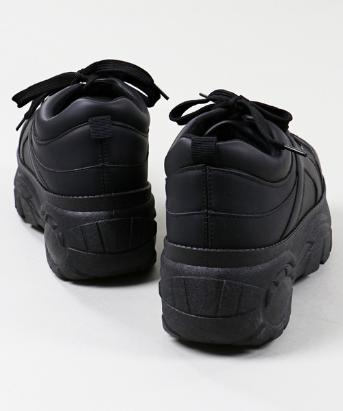 SPINNS（スピンズ）の「フェイクレザーハイソールスニーカー（スニーカー・メンズ・ブラック・26cm/27cm）」の6枚目の写真