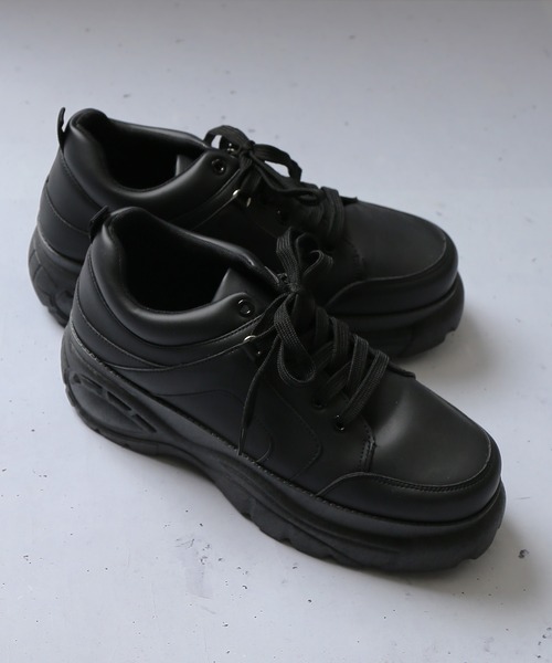 SPINNS（スピンズ）の「フェイクレザーハイソールスニーカー（スニーカー・メンズ・ブラック・26cm/27cm）」の10枚目の写真