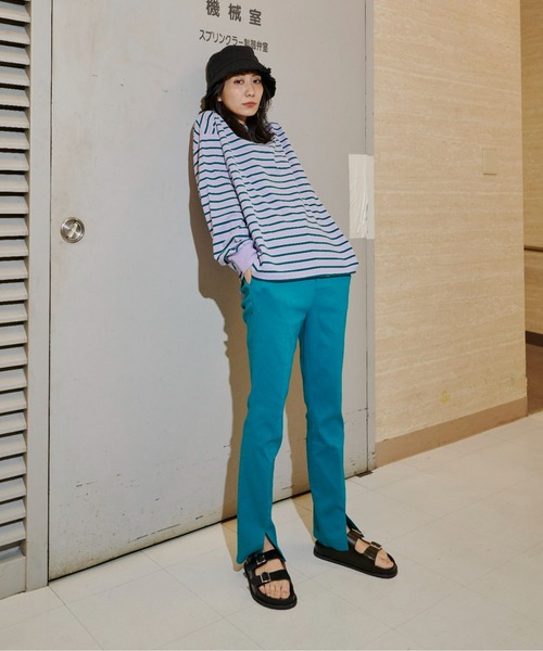 Auntie Rosa Holiday（アンティローザホリデー）の「ストレッチセンタースリットスラックス / サイズ展開あり（スラックス・レディース・ブラック/グリーン/オレンジ/ダークグリーン/ピンク・SMALL/MEDIUM）」の3枚目の写真