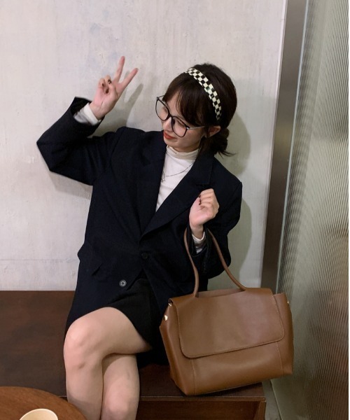 yuue' ( wear )（ユーイ）の「2way レザーショルダーバッツ / トートバッグ（トートバッグ・レディース・ブラック/ブラウン・FREE）」の3枚目の写真