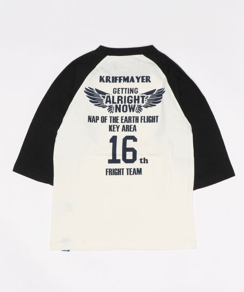 KRIFF MAYER Kid's Collection（クリフメイヤーキッズコレクション）の「ラグラン7分T（Tシャツ/カットソー・キッズ・オフホワイト/チャコール/ネイビー/グレー・170/160/140/150/120/130）」の6枚目の写真