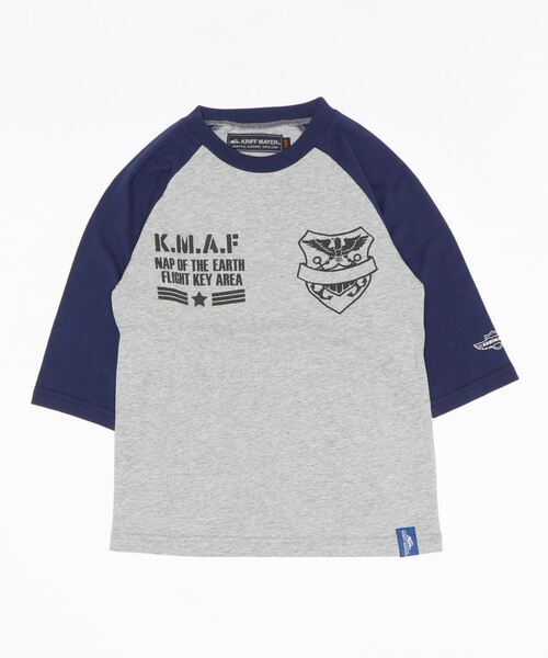 KRIFF MAYER Kid's Collection（クリフメイヤーキッズコレクション）の「ラグラン7分T（Tシャツ/カットソー・キッズ・オフホワイト/チャコール/ネイビー/グレー・170/160/140/150/120/130）」の7枚目の写真