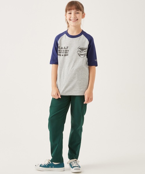KRIFF MAYER Kid's Collection（クリフメイヤーキッズコレクション）の「ラグラン7分T（Tシャツ/カットソー・キッズ・オフホワイト/チャコール/ネイビー/グレー・170/160/140/150/120/130）」の20枚目の写真