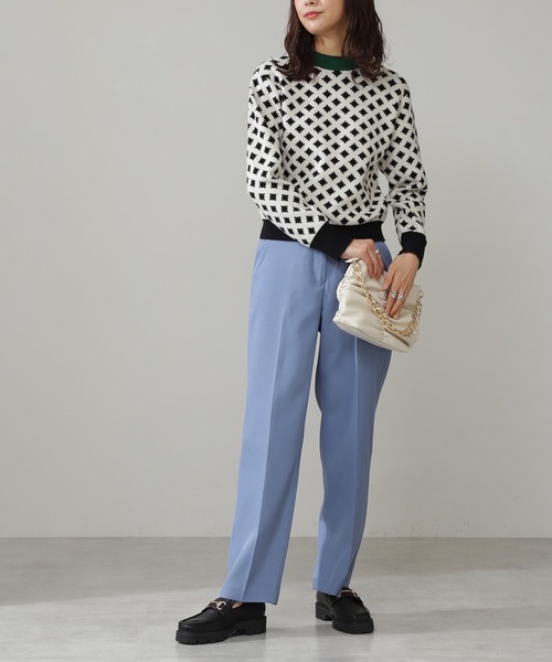 N.（N. Natural Beauty Basic）（エヌエヌナチュラルビューティーベーシック）の「◆カラーストレートパンツ（その他パンツ・レディース・クリーム/ブルー/オレンジ・MEDIUM）」の2枚目の写真