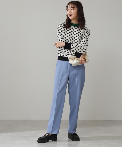 N.（N. Natural Beauty Basic）（エヌエヌナチュラルビューティーベーシック）の「◆カラーストレートパンツ（その他パンツ・レディース・クリーム/ブルー/オレンジ・MEDIUM）」の9枚目の写真