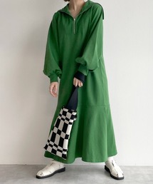 w closet | 【2022S/S】ハーフZIPスウェットマーメイドワンピース(ワンピース)