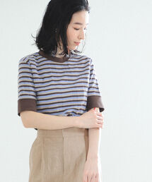 【earth】inscrire Tシャツ　ボーダーパンツセット INSCRIRE（アンスクリア）の「INSCRIRE / フライス ボーダー T