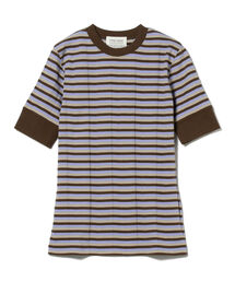 INSCRIRE◆Tシャツ/--/コットン/YLW/ボーダー Live in comfort tシャツ リブ イン コンフォート 何かと使える