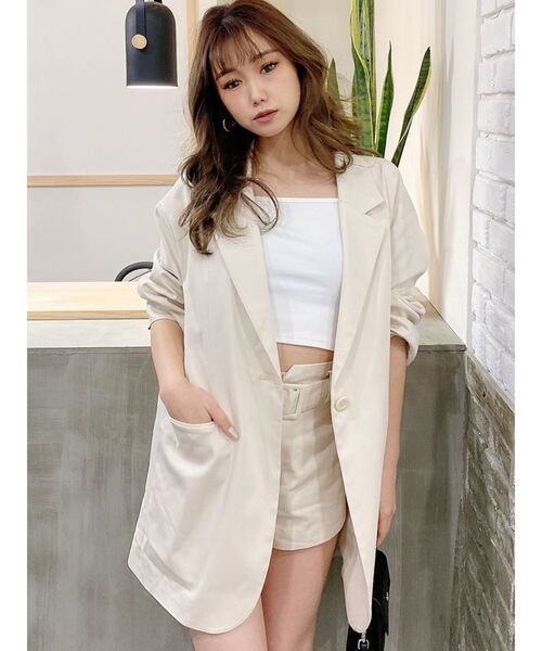 GYDA（ジェイダ）の「【SETUP着用可】バックアジャストメントシングルジャケット（テーラードジャケット・レディース・アイボリー/その他1・FREE）」の2枚目の写真