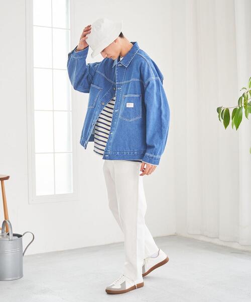 SMITH'S（スミス）の「SMITH'S(スミス)別注 トラッカージャケット（デニムジャケット・メンズ・ブラック/ネイビー・SMALL/MEDIUM/LARGE/X-LARGE）」の12枚目の写真