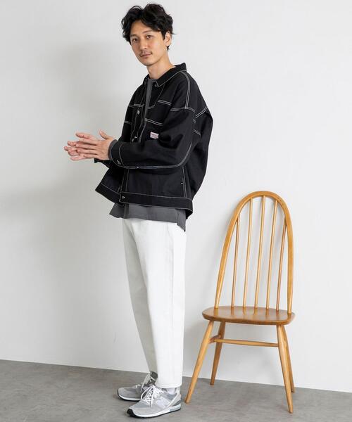 SMITH'S（スミス）の「SMITH'S(スミス)別注 トラッカージャケット（デニムジャケット・メンズ・ブラック/ネイビー・SMALL/MEDIUM/LARGE/X-LARGE）」の15枚目の写真