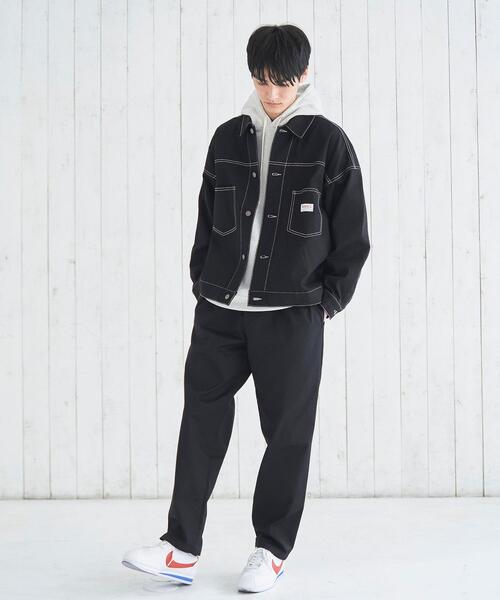 SMITH'S（スミス）の「SMITH'S(スミス)別注 トラッカージャケット（デニムジャケット・メンズ・ブラック/ネイビー・SMALL/MEDIUM/LARGE/X-LARGE）」の4枚目の写真