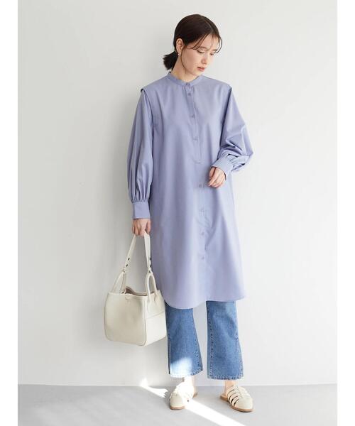 Green　Parks（グリーンパークス）の「ビエラ肩タックワンピース＊＊（ワンピース・レディース・ベージュ/サックスブルー・FREE）」の14枚目の写真