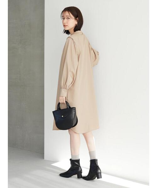 Green　Parks（グリーンパークス）の「ビエラ肩タックワンピース＊＊（ワンピース・レディース・ベージュ/サックスブルー・FREE）」の5枚目の写真