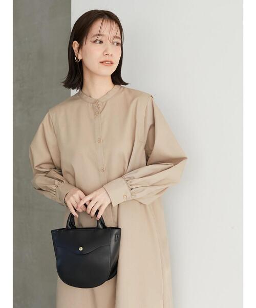 Green　Parks（グリーンパークス）の「ビエラ肩タックワンピース＊＊（ワンピース・レディース・ベージュ/サックスブルー・FREE）」の6枚目の写真