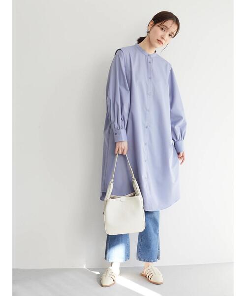 Green　Parks（グリーンパークス）の「ビエラ肩タックワンピース＊＊（ワンピース・レディース・ベージュ/サックスブルー・FREE）」の15枚目の写真