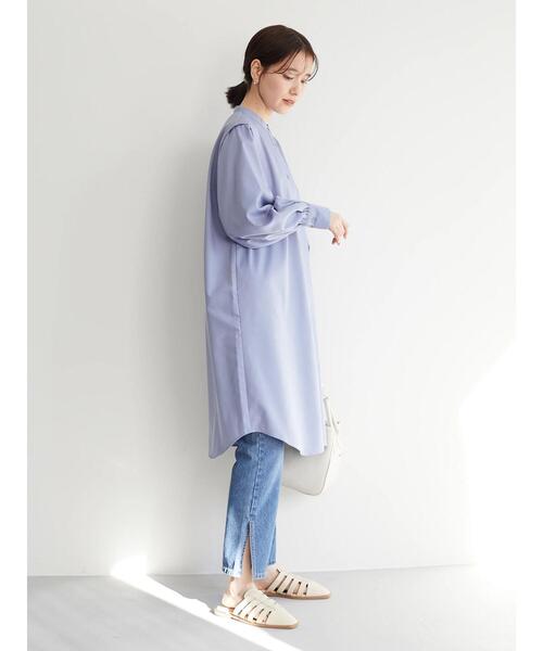 Green　Parks（グリーンパークス）の「ビエラ肩タックワンピース＊＊（ワンピース・レディース・ベージュ/サックスブルー・FREE）」の16枚目の写真