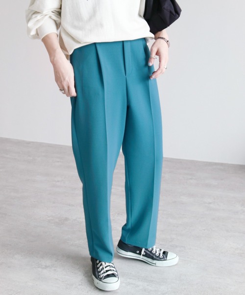 reca（レカ）の「美シルエットジョーゼットテーパードパンツ（スラックス・レディース・ブラック/ベージュ/ブルー/グリーン/ダークグリーン/パープル/グリーン系1/グリーン系2/ラベンダー・M/L）」の7枚目の写真