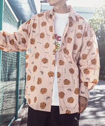 rovtski PREMIUM LS SHIRT/プレミアム 総柄 オーバーサイズシャツ 長袖