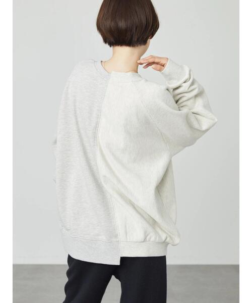 AMERICAN HOLIC（アメリカンホリック）の「切り替えロゴ裏毛プルオーバー（スウェット・レディース・ホワイト系その他/グレー系その他・FREE）」の5枚目の写真